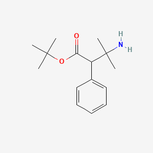 Tert-butyl 3-amino-3-methyl-2-phenylbutanoate