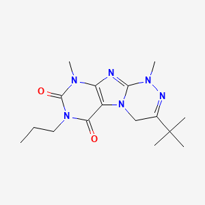 3-Tert-butyl-1,9-dimethyl-7-propyl-4H-purino[8,7-c][1,2,4]triazine-6,8-dione