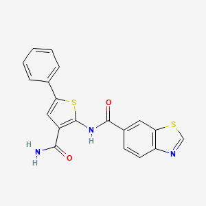 N-(3-carbamoyl-5-phenylthiophen-2-yl)benzo[d]thiazole-6-carboxamide