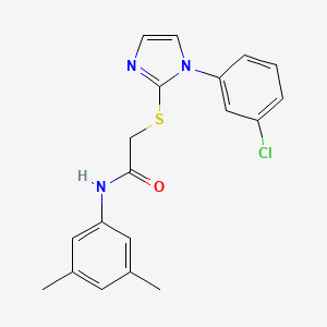 2-((1-(3-chlorophenyl)-1H-imidazol-2-yl)thio)-N-(3,5-dimethylphenyl)acetamide