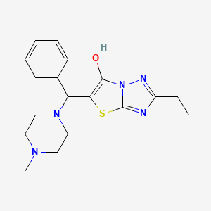 2-Ethyl-5-((4-methylpiperazin-1-yl)(phenyl)methyl)thiazolo[3,2-b][1,2,4]triazol-6-ol