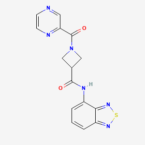 molecular formula C15H12N6O2S B2777167 N-(2,1,3-BENZOTHIADIAZOL-4-YL)-1-(PYRAZINE-2-CARBONYL)AZETIDINE-3-CARBOXAMIDE CAS No. 1448029-02-4