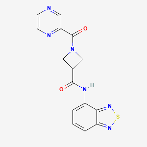 N-(benzo[c][1,2,5]thiadiazol-4-yl)-1-(pyrazine-2-carbonyl)azetidine-3-carboxamide