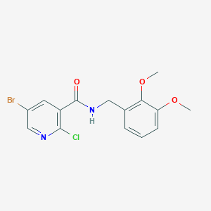 5-bromo-2-chloro-N-[(2,3-dimethoxyphenyl)methyl]pyridine-3-carboxamide