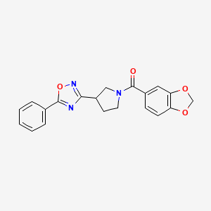 Benzo[d][1,3]dioxol-5-yl(3-(5-phenyl-1,2,4-oxadiazol-3-yl)pyrrolidin-1-yl)methanone
