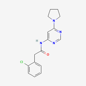 2-(2-chlorophenyl)-N-(6-(pyrrolidin-1-yl)pyrimidin-4-yl)acetamide