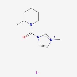 3-methyl-1-(2-methylpiperidine-1-carbonyl)-1H-imidazol-3-ium iodide