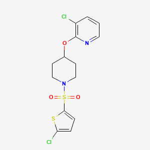 3-Chloro-2-((1-((5-chlorothiophen-2-yl)sulfonyl)piperidin-4-yl)oxy)pyridine