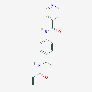 molecular formula C17H17N3O2 B2777182 N-{4-[1-(prop-2-enamido)ethyl]phenyl}pyridine-4-carboxamide CAS No. 2094454-24-5