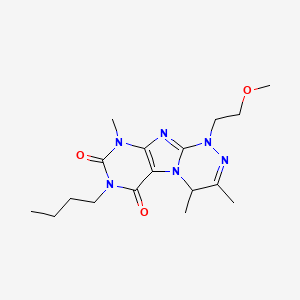 molecular formula C17H26N6O3 B2777194 7-butyl-1-(2-methoxyethyl)-3,4,9-trimethyl-5,7,9-trihydro-4H-1,2,4-triazino[4, 3-h]purine-6,8-dione CAS No. 923436-54-8
