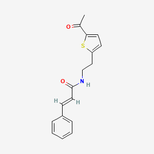 molecular formula C17H17NO2S B2777196 N-(2-(5-acetylthiophen-2-yl)ethyl)cinnamamide CAS No. 2035006-91-6