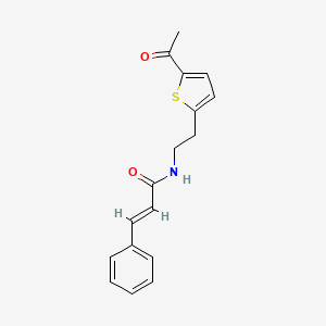 N-(2-(5-acetylthiophen-2-yl)ethyl)cinnamamide