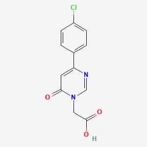 molecular formula C12H9ClN2O3 B2777197 2-(4-(4-chlorophenyl)-6-oxopyrimidin-1(6H)-yl)acetic acid CAS No. 1286713-47-0