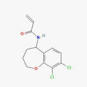 molecular formula C13H13Cl2NO2 B2777198 N-(8,9-Dichloro-2,3,4,5-tetrahydro-1-benzoxepin-5-yl)prop-2-enamide CAS No. 2305414-00-8