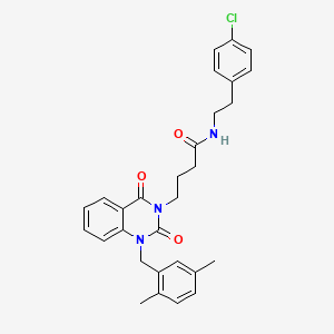 molecular formula C29H30ClN3O3 B2777200 N-(4-chlorophenethyl)-4-(1-(2,5-dimethylbenzyl)-2,4-dioxo-1,2-dihydroquinazolin-3(4H)-yl)butanamide CAS No. 899921-39-2
