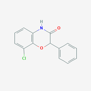 molecular formula C14H10ClNO2 B2777203 8-chloro-2-phenyl-3,4-dihydro-2H-1,4-benzoxazin-3-one CAS No. 2061251-16-7