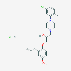 1-(2-Allyl-4-methoxyphenoxy)-3-(4-(5-chloro-2-methylphenyl)piperazin-1-yl)propan-2-ol hydrochloride