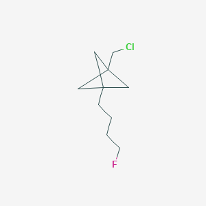 molecular formula C10H16ClF B2777209 1-(Chloromethyl)-3-(4-fluorobutyl)bicyclo[1.1.1]pentane CAS No. 2287314-31-0