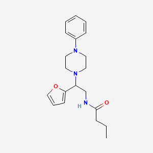 N-(2-(furan-2-yl)-2-(4-phenylpiperazin-1-yl)ethyl)butyramide