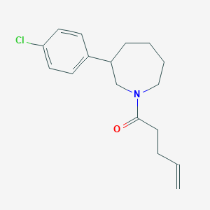molecular formula C17H22ClNO B2777211 1-(3-(4-Chlorophenyl)azepan-1-yl)pent-4-en-1-one CAS No. 1795302-64-5
