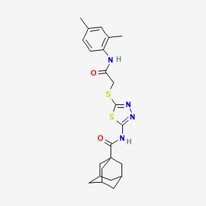 N-[5-[2-(2,4-dimethylanilino)-2-oxoethyl]sulfanyl-1,3,4-thiadiazol-2-yl]adamantane-1-carboxamide