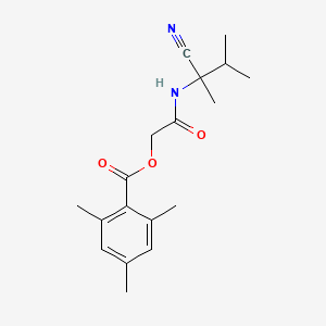 molecular formula C18H24N2O3 B2777222 [2-[(2-Cyano-3-methylbutan-2-yl)amino]-2-oxoethyl] 2,4,6-trimethylbenzoate CAS No. 878074-29-4