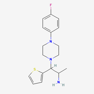 molecular formula C17H22FN3S B2777223 1-(4-(4-Fluorophenyl)piperazin-1-yl)-1-(thiophen-2-yl)propan-2-amine CAS No. 941868-15-1