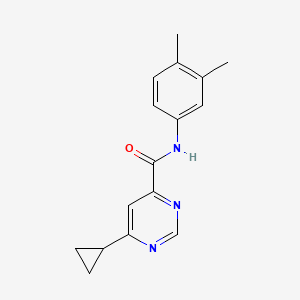 6-Cyclopropyl-N-(3,4-dimethylphenyl)pyrimidine-4-carboxamide