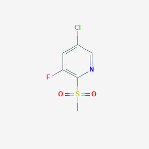 molecular formula C6H5ClFNO2S B2777232 5-Chloro-3-fluoro-2-methanesulfonylpyridine CAS No. 2365419-36-7