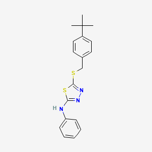 5-{[4-(tert-butyl)benzyl]sulfanyl}-N-phenyl-1,3,4-thiadiazol-2-amine