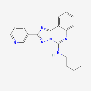 molecular formula C19H20N6 B2777260 N-(3-Methylbutyl)-2-(pyridin-3-YL)-[1,2,4]triazolo[1,5-C]quinazolin-5-amine CAS No. 902909-52-8