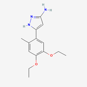 molecular formula C14H19N3O2 B2777267 3-(4,5-diethoxy-2-methylphenyl)-1H-pyrazol-5-amine CAS No. 502132-51-6