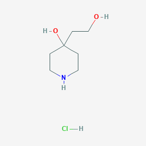 molecular formula C7H16ClNO2 B2777288 4-(2-Hydroxyethyl)piperidin-4-ol hydrochloride CAS No. 27574-03-4