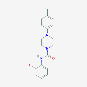 molecular formula C18H20FN3O B277732 N-(2-fluorophenyl)-4-(4-methylphenyl)-1-piperazinecarboxamide 