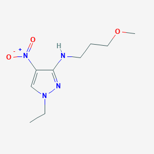 molecular formula C9H16N4O3 B2777322 1-ethyl-N-(3-methoxypropyl)-4-nitro-1H-pyrazol-3-amine CAS No. 1429418-95-0
