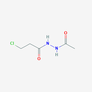 molecular formula C5H9ClN2O2 B2777347 N'-Acetyl-3-chloropropanohydrazide CAS No. 858208-76-1