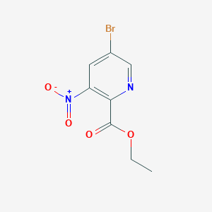 molecular formula C8H7BrN2O4 B2777367 ethyl 5-bromo-3-nitropyridine-2-carboxylate CAS No. 1805473-01-1