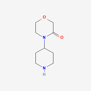 molecular formula C9H16N2O2 B2777393 4-(4-piperidinyl)-3-Morpholinone CAS No. 841202-48-0
