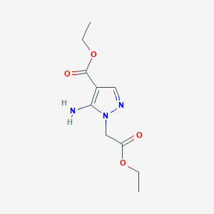 molecular formula C10H15N3O4 B2777415 ethyl 2-(2-ethoxy-2-oxoethyl)-3-imino-2,3-dihydro-1H-pyrazole-4-carboxylate CAS No. 101950-46-3