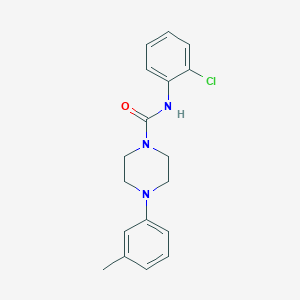 molecular formula C18H20ClN3O B277743 N-(2-chlorophenyl)-4-(3-methylphenyl)-1-piperazinecarboxamide 