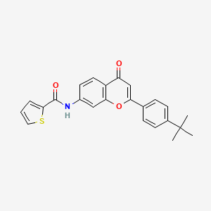 molecular formula C24H21NO3S B2777465 N-[2-(4-tert-butylphenyl)-4-oxo-4H-chromen-7-yl]thiophene-2-carboxamide CAS No. 923186-55-4