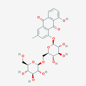 molecular formula C27H30O14 B2777468 Chrysophanol-1-O-beta-gentiobioside CAS No. 54944-38-6