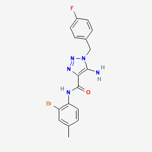 molecular formula C17H15BrFN5O B2777469 5-amino-N-(2-bromo-4-methylphenyl)-1-(4-fluorobenzyl)-1H-1,2,3-triazole-4-carboxamide CAS No. 899973-19-4