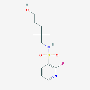 2-fluoro-N-(5-hydroxy-2,2-dimethylpentyl)pyridine-3-sulfonamide