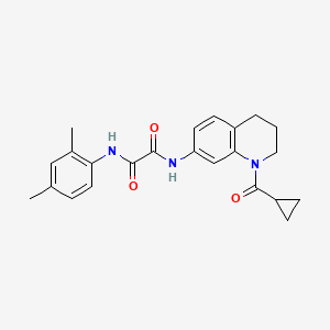 molecular formula C23H25N3O3 B2777473 N-(1-cyclopropanecarbonyl-1,2,3,4-tetrahydroquinolin-7-yl)-N'-(2,4-dimethylphenyl)ethanediamide CAS No. 898429-51-1