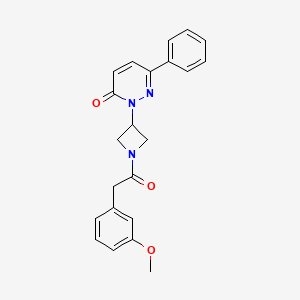 2-[1-[2-(3-Methoxyphenyl)acetyl]azetidin-3-yl]-6-phenylpyridazin-3-one