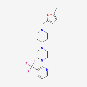 1-(1-((5-Methylfuran-2-yl)methyl)piperidin-4-yl)-4-(3-(trifluoromethyl)pyridin-2-yl)piperazine