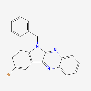 molecular formula C21H14BrN3 B2777484 6-benzyl-9-bromo-6H-indolo[2,3-b]quinoxaline CAS No. 304003-27-8