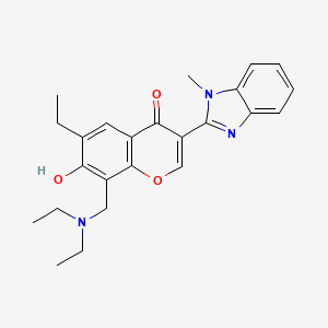 8-((diethylamino)methyl)-6-ethyl-7-hydroxy-3-(1-methyl-1H-benzo[d]imidazol-2-yl)-4H-chromen-4-one