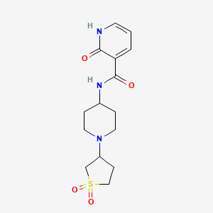 molecular formula C15H21N3O4S B2777511 N-(1-(1,1-dioxidotetrahydrothiophen-3-yl)piperidin-4-yl)-2-oxo-1,2-dihydropyridine-3-carboxamide CAS No. 2034519-46-3